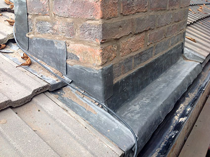 Chimney flashing repairs